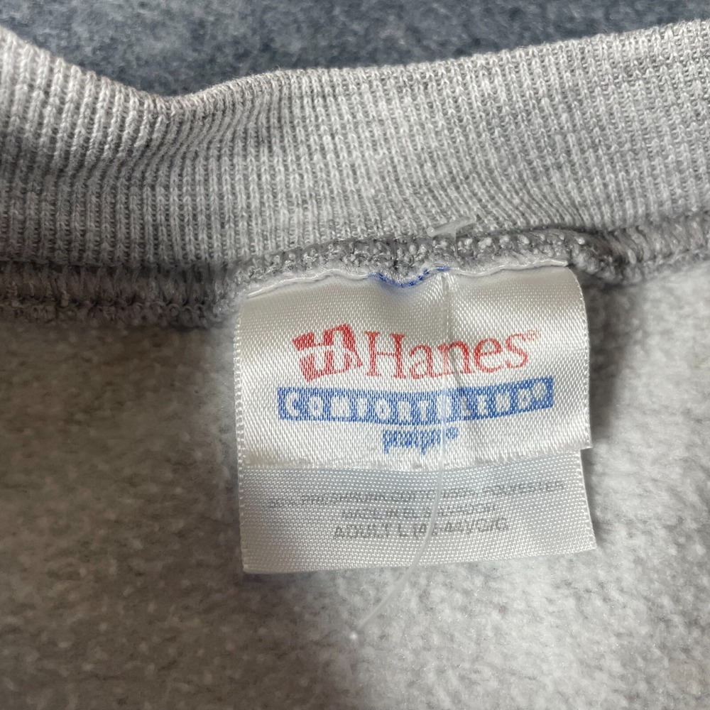 VTG Hanes Sweatshirt Mens Large Gray Crewneck Pullover Waikiki Mexican Grill 90s - Picture 3 of 12
